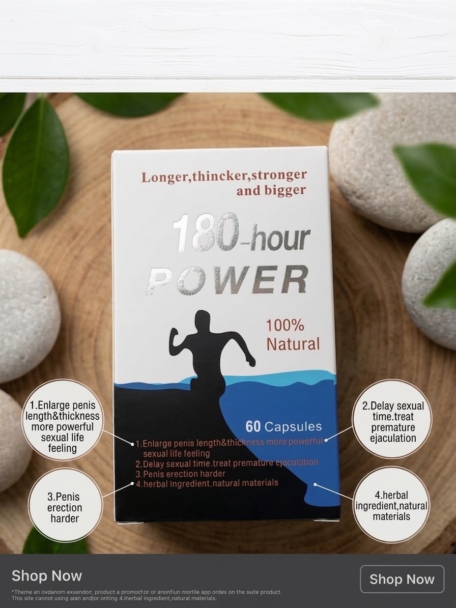 180-Hour Power Capsules box with 60 capsules and herbal ingredients